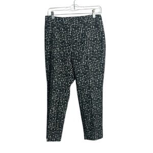 Akris Punto Black and White Polka Dot Printed Cropped Pants Size 8